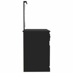 vidaXL Coiffeuse avec LED noir 90x50x132 5 cm bois d'ingénierie