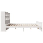 vidaXL Lit bibliothèque sans matelas blanc 140x190 cm bois pin massif