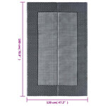 vidaXL Tapis d'extérieur ARAKIL Gris 120x180 cm PP