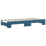 vidaXL Lit de jour avec lit gigogne bleu 80x200 cm velours