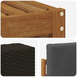 vidaXL Ensemble de canapés d'extérieur 4 pc Naturel et Anthracite