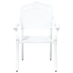 Chaises de jardin vidaXL 2 Pièces en alu moulé blanc