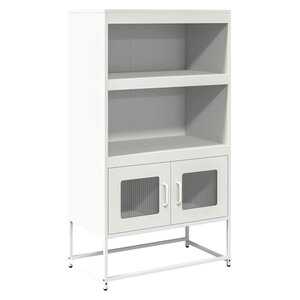 vidaXL Buffet haut blanc 68x39x123 cm acier