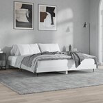 vidaXL Cadre de lit blanc 150x200 cm bois d'ingénierie
