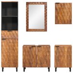 vidaXL Ensembles de salle de bain 5 Pièces Acacia Marron Winish