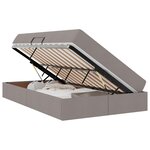vidaXL Lit avec rangement et matelas Taupe 120 x 200 cm Polyester