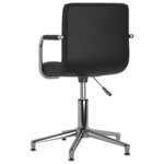 vidaXL Chaise de bureau pivotante Noir Similicuir