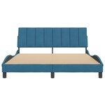 vidaXL Cadre de lit sans matelas bleu 160x200 cm velours