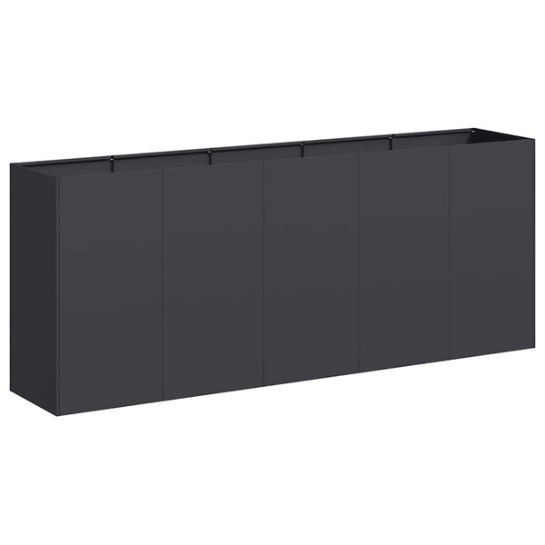 vidaXL Jardinière noir 200x40x80 cm acier laminé à froid