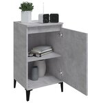 vidaXL Tables de chevet 2 Pièces gris béton 40x35x70 cm bois d'ingénierie