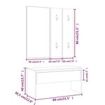 vidaXL Ensemble de meubles de couloir Sonoma gris Bois d'ingénierie