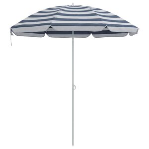 vidaXL Parasol de plage Bleu 206 x 206 x 212 cm Polyester et métal