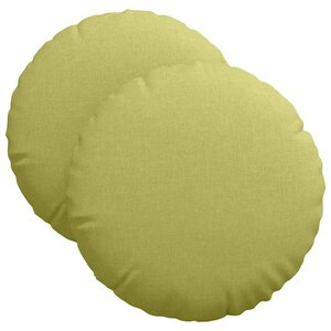 vidaXL Coussins de siège 2 Pièces Vert clair Ø40 x 13 cm tissu