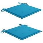 vidaXL Chaises de jardin avec coussins lot de 2 Bois d'acacia massif