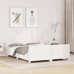vidaXL Cadre de lit sans matelas blanc 150x200 cm bois de pin massif