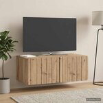 vidaXL Meuble TV mural 78 5 x 41 x 30 cm Chêne artisanal