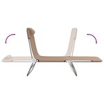 vidaXL Chaises longues pliables lot de 2 taupe textilène et acier