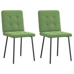 vidaXL Chaises à manger lot de 2 Vert clair Velours