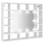 vidaXL Armoire de miroir avec LED Blanc 91x15x76 5 cm
