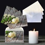Lot 5 cartes remerciements condoléances +5 enveloppes blanches format 9x14cm