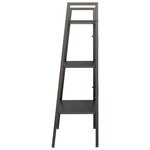 vidaXL Étagère sur pied 3 niveaux Noir 56x35x108 cm