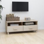 vidaXL Meuble TV HAMAR Marron miel 106x40x40 cm Bois massif de pin
