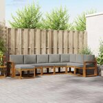 vidaXL Ensemble de canapés d'extérieur 8 Pièces Gris Naturel et Clair