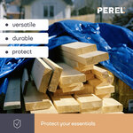 Perel Bâche  résistant  28 œillets  angles renforcés  rectangulaire  bleu/vert  110 g/m²  6 x 8 m