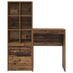 vidaXL Bureau avec tiroir 2 Pièces Bois ancien