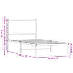 vidaXL Cadre de lit en métal sans matelas chêne sonoma 80x200 cm