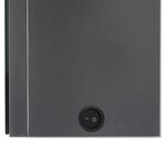 vidaXL Armoire de salle de bain à miroir LED 89x14x62 cm Gris brillant