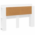 vidaXL Cabinet de Tête de Lit avec stockage Blanc Bois d’ingénierie