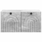 vidaXL Meuble TV mural Gris béton 59 5 x 41 x 30 cm Bois d'ingénierie