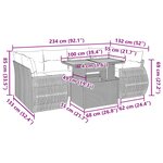 vidaXL Salon de jardin avec coussins 7 Pièces beige résine tressée