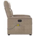 vidaXL Fauteuil inclinable de massage électrique taupe
