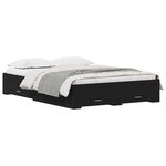 vidaXL Cadre de lit Chêne noir 140 x 190 cm Bois d'ingénierie