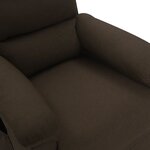 vidaXL Fauteuil de massage Marron foncé Tissu