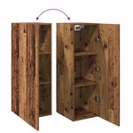 vidaXL Meuble mural vieux bois 30 5x30x90 cm bois d'ingénierie