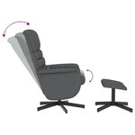 vidaXL Fauteuil inclinable de massage avec repose-pied gris similicuir
