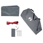 vidaXL Bâche de camping gris et orange 500x294 cm imperméable