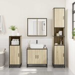 vidaXL Ensemble de meubles de salle de bain 3 Pièces chêne sonoma