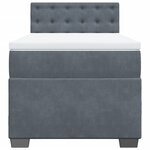 vidaXL Sommier à lattes de lit avec matelas Gris foncé 100x200 cm