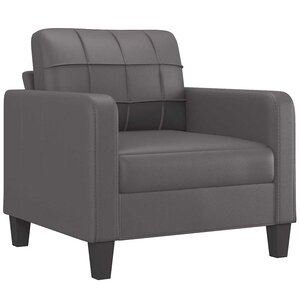 vidaXL Fauteuil Gris 60 cm Similicuir