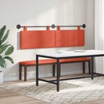 vidaXL Tête de lit suspendue Rouge orange Tissu en velours côtelé