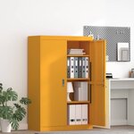 vidaXL Armoire de rangement 2 Pièces Jaune moutarde 90 x 40 x 140 cm