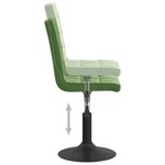 vidaXL Chaises pivotantes à manger lot de 2 vert foncé velours