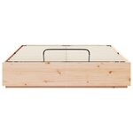 vidaXL Cadre de lit ottoman Naturel 140 x 190 cm Pin massif