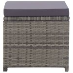 vidaXL Salon de jardin 5 Pièces Résine tressée bois d'acacia Anthracite