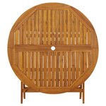 vidaXL Table pliable de jardin 110 cm Bois d'acacia massif