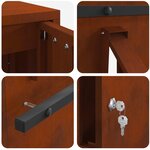 vidaXL boîte aux lettres Rouillé 30 x 20 x 55 cm Acier patiné